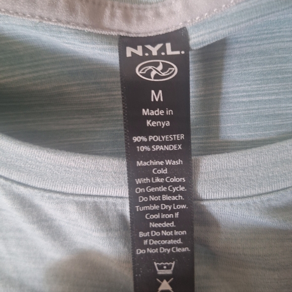 Nyl Women's Light Blue Long Sleeve Top Size Medium - Picture 2 of 7